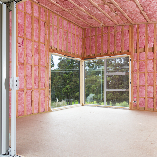Pink Batts Wall and Ceiling Insulation installed in a new home